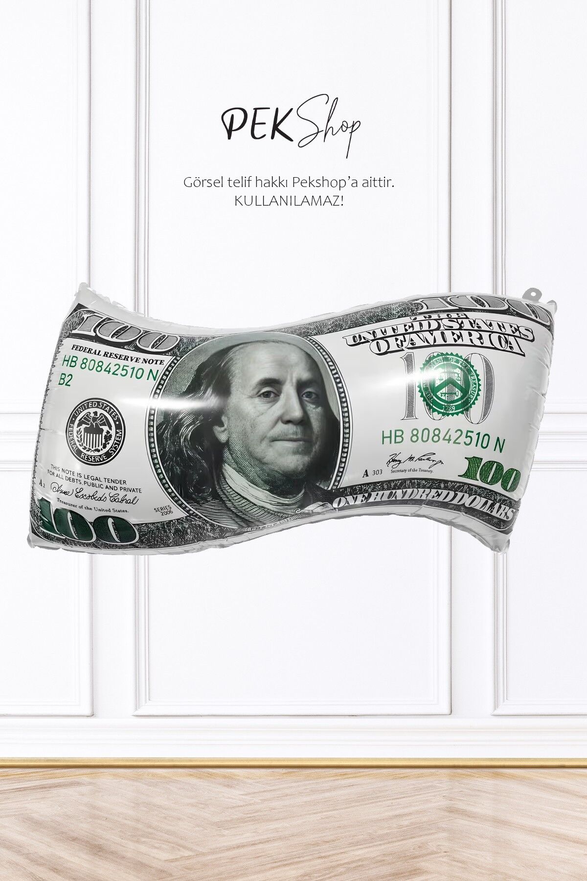 Dolar Şekilli Folyo Balon 100 Dolar Şeklinde Folyo Balon