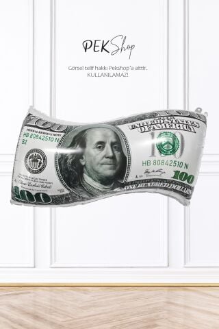 Dolar Şekilli Folyo Balon 100 Dolar Şeklinde Folyo Balon