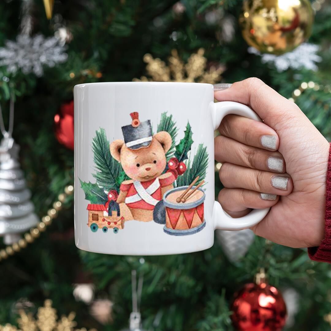 Teddy Bear Tasarım Kupa Bardak Yılbaşı Hediyesi Kupa Kahve Fincanı