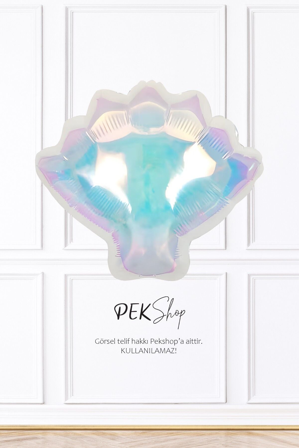 Hologram Midye Deniz Kabuğu Folyo Balon