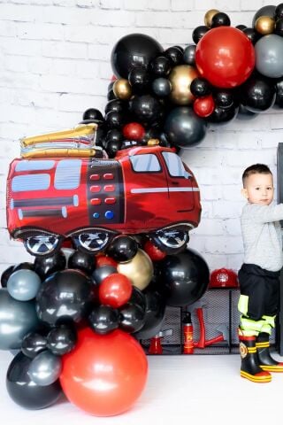 İtfaiye Kamyonu Folyo Balon İtfaiye Balonu