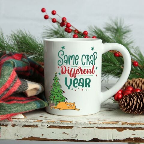 Same Crap Different Year Kedili Kupa Bardak Yılbaşı Hediyesi