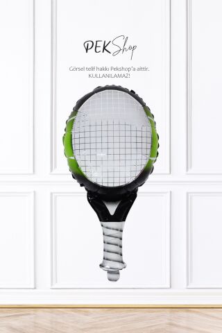 Tenis Raketi Folyo Balon Raket Şekilli Balon