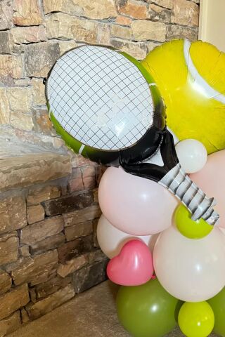 Tenis Raketi Folyo Balon Raket Şekilli Balon