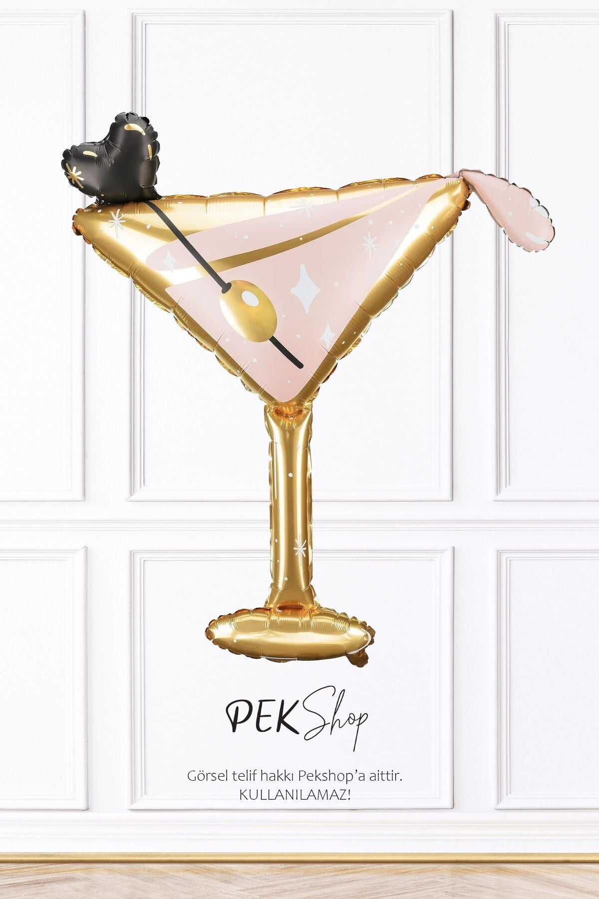 Martini Kadehi Folyo Balon Kokteyl Kadeh Şekilli Balon