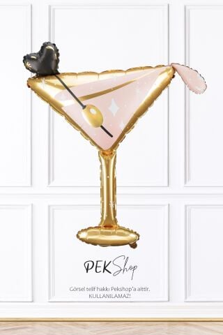 Martini Kadehi Folyo Balon Kokteyl Kadeh Şekilli Balon