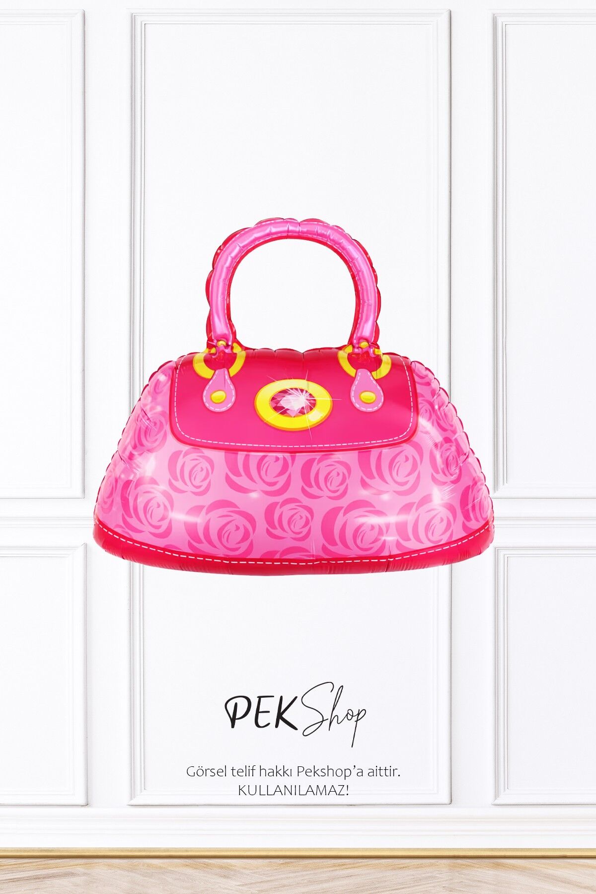 Pembe Çanta Folyo Balon Çanta Şekilli Balon