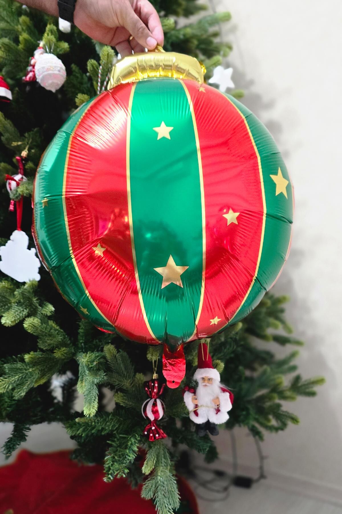 Yılbaşı Topu Folyo Balon Yılbaşı Süsü Yuvarlak Yılbaşı Balonu