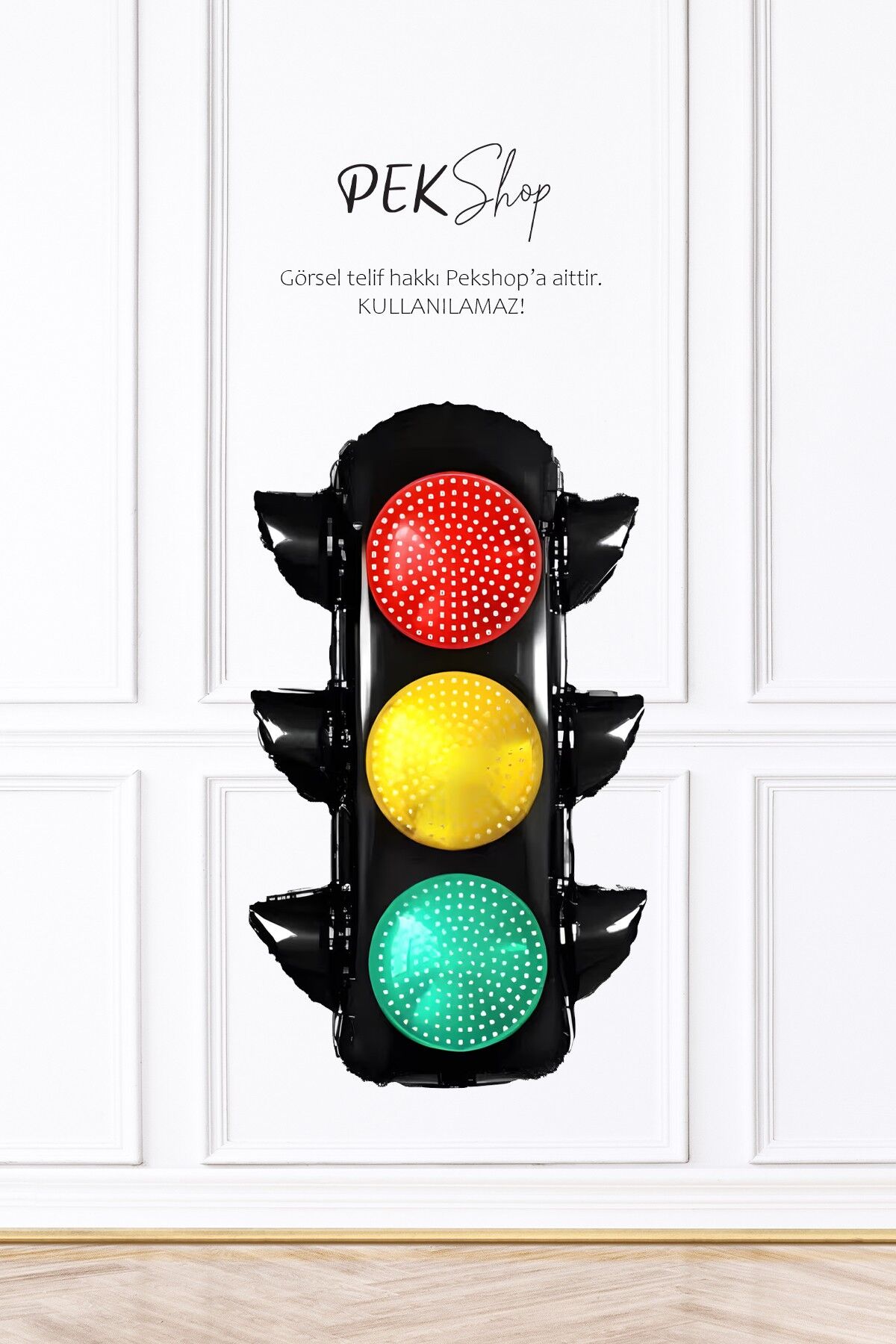 Trafik Lambası Folyo Balon İnşaat ,Araçlar, Yarış Konsept Doğum Günü