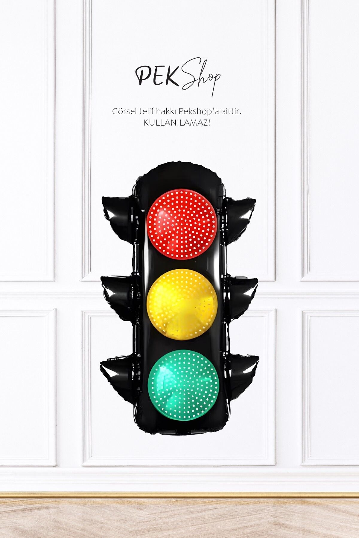 Trafik Lambası Folyo Balon İnşaat ,Araçlar, Yarış Konsept Doğum Günü