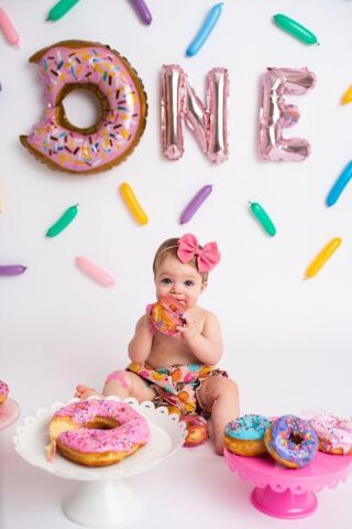 Donut Balon One Balonu 1 Yaş Doğum Günü Balonu