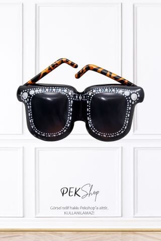 Siyah Gözlük Folyo Balon Güneş Gözlüğü Şekilli Folyo Balon