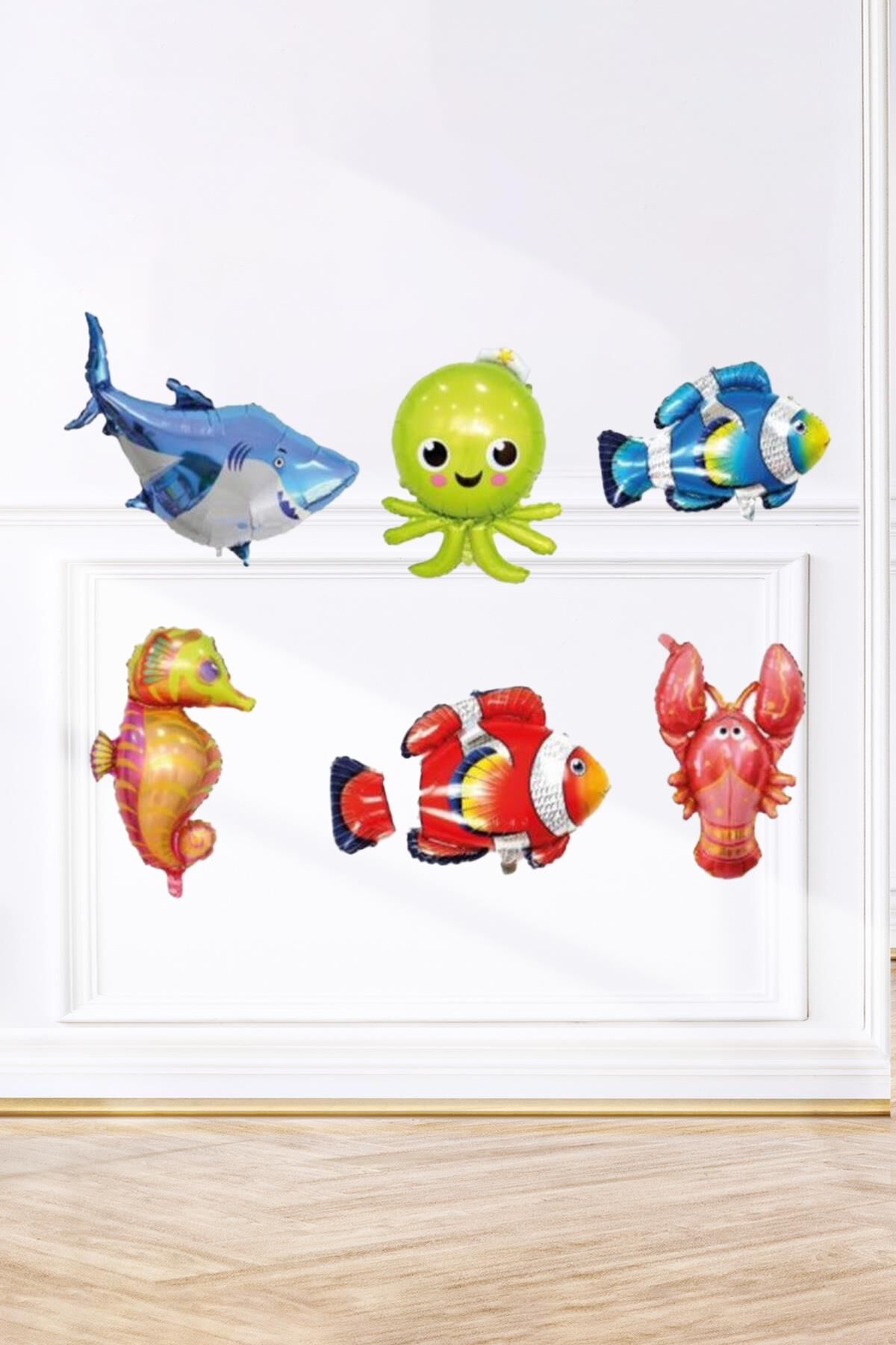 Okyanuz Deniz Canlıları 6 lı Mini Folyo Balon Seti
