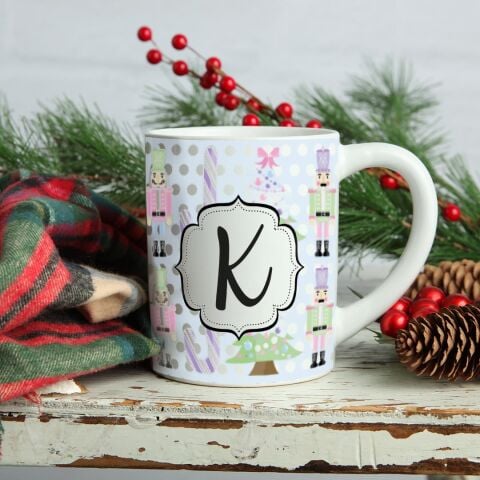 Baş Harfli Fındıkkıran Tasarım Kişiye Özel Baskılı Kupa Yılbaşı Hediyesi Kupa Fincan