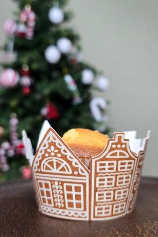 Kurabiye Evler Yılbaşı Cupcake Sargısı 10'lu Paket Yılbaşı Sofra Süsleri