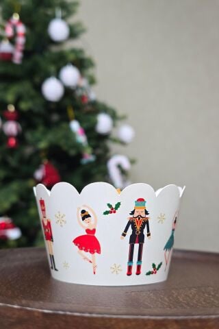 Kurşun Asker ve Balerin Yılbaşı Cupcake Sargısı 10'lu Paket Yılbaşı Sofra Süsleri