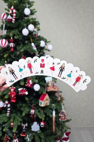 Kurşun Asker ve Balerin Yılbaşı Cupcake Sargısı 10'lu Paket Yılbaşı Sofra Süsleri