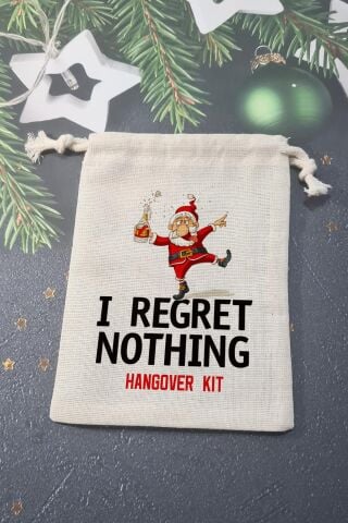 Sarhoş Noel Baba Regret Nothing Hangover Kit Kesesi