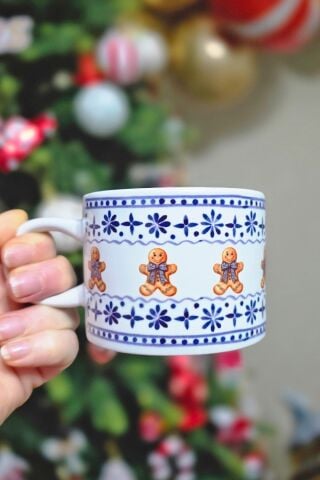 Bleu Blanch Tasarım Kurabiye Adam Figürlü Fincan İnce Zarif Kupa Bardak