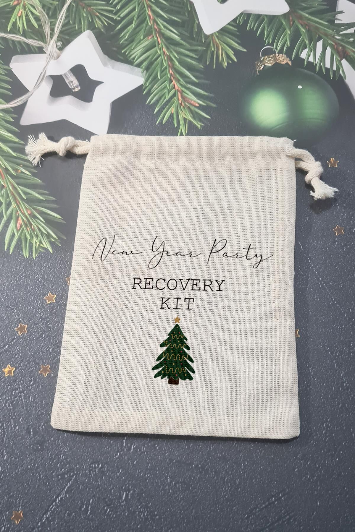 Yılbaşı Ağacı Yılbaşı Partisi Hangover Kit Kesesi