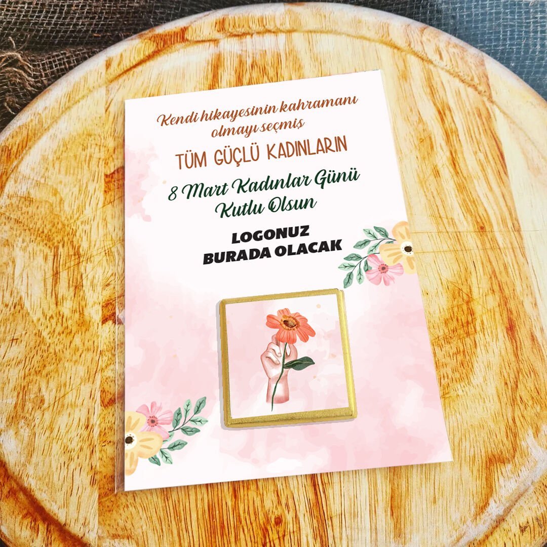 Turuncu Çiçekler Çikolatalı Kadınlar Günü Hediyesi