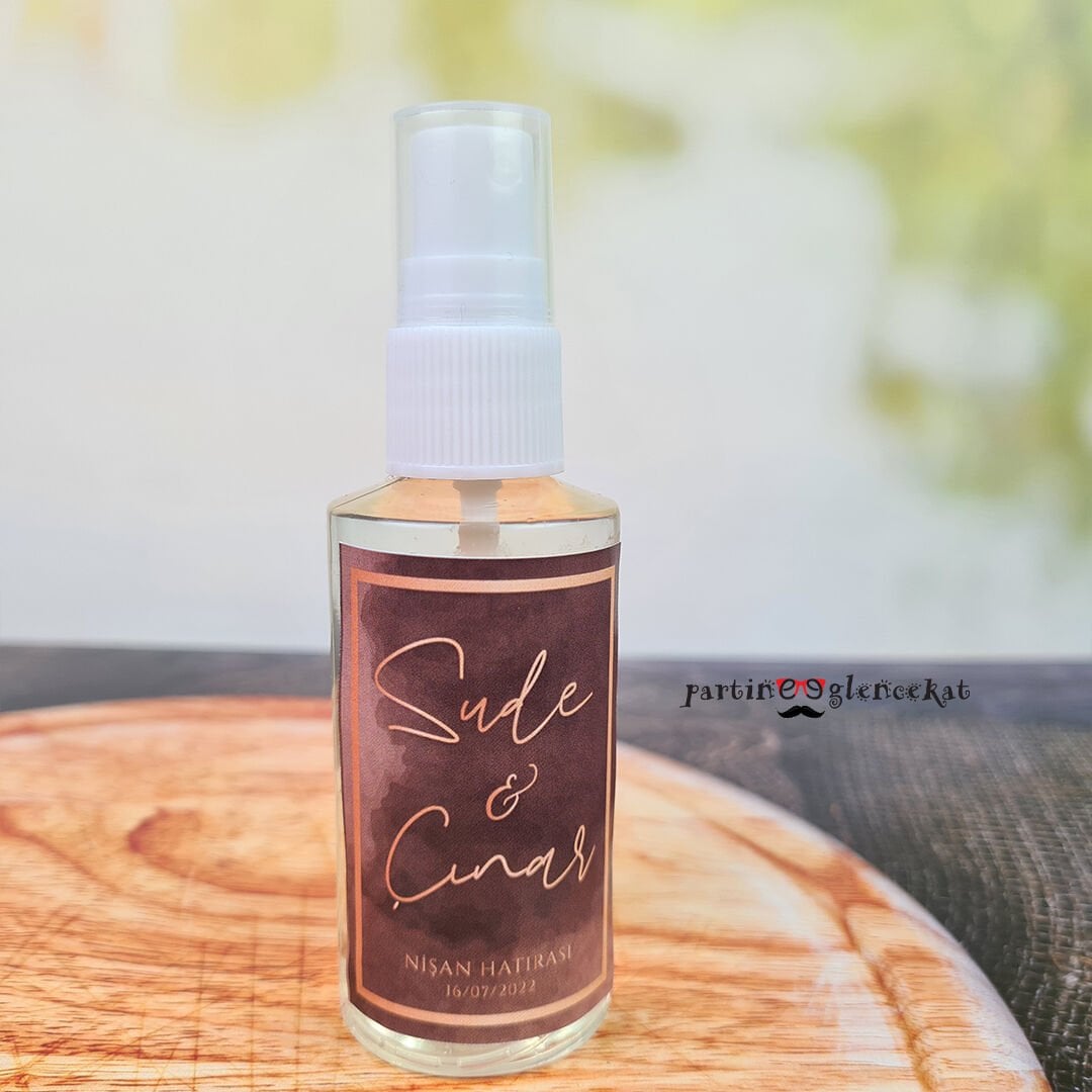 Rose Gold Fısfıslı Plastik Kolonya Hediyelik Sadece Plastik Sprey Şişe