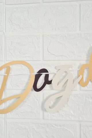 Retro Renkler İyi Ki Doğdun Banner Kaligrafi El Yazısı Retro Doğum Günü Duvar Süsü