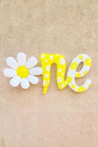 One Papatya 1 Yaş Doğum Günü Folyo Balonu Papatya Şekilli Birleşik One Balon