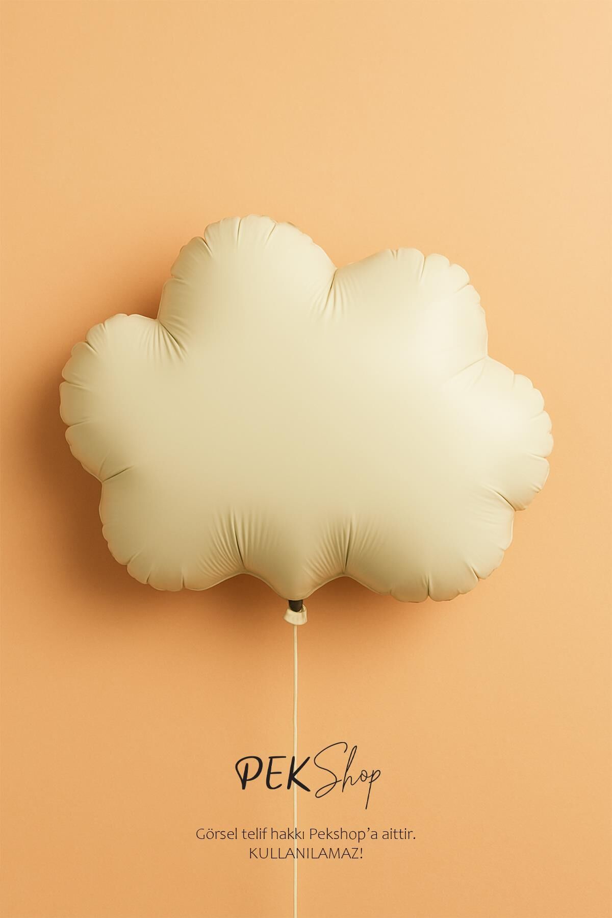 Krem Bulut Folyo Balon Retro Bulut Balon