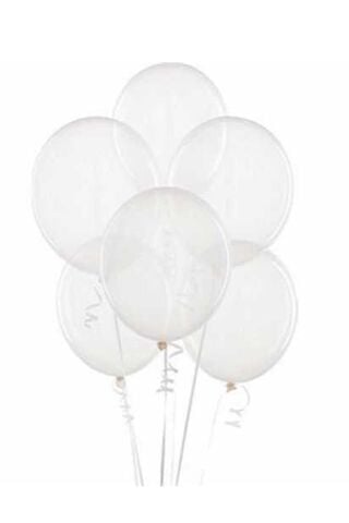 Şeffaf Balon 10 Adet - 12 inc 30 cm Parti Balonu