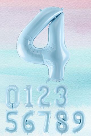 Mavi Rakam Balonlar 75cm Dev Uçan Rakam Balon