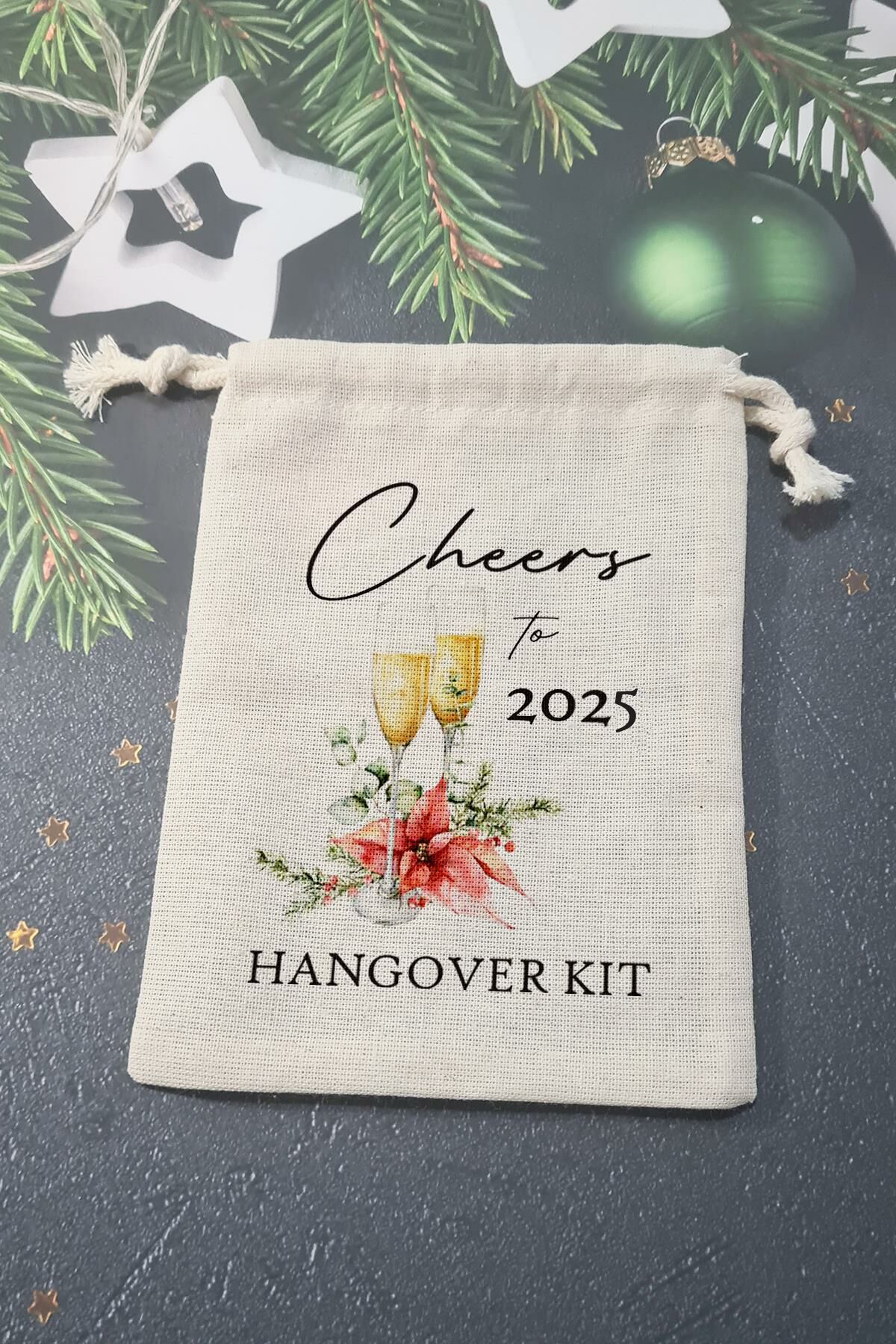 Cheers to 2025 Yılbaşı Partisi Hangover Kit Kesesi