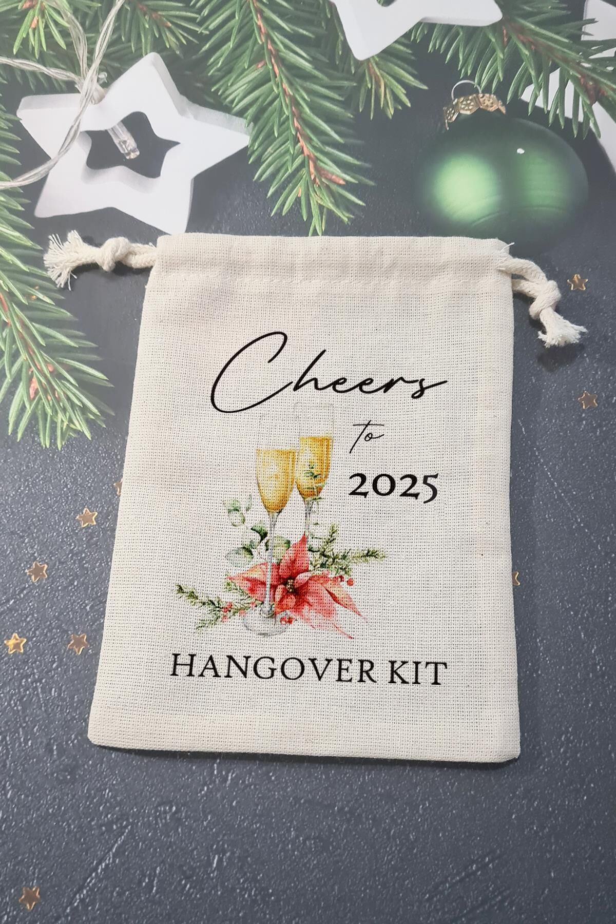 Cheers to 2025 Yılbaşı Partisi Hangover Kit Kesesi
