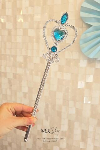 Karlar Ülkesi Prenses Taç ve Asa Seti Mavi