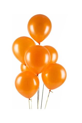 Metalik Turuncu Balon 12'' 30 cm Metalik Balon 10lu Paket