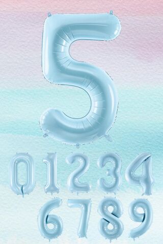 Mavi Rakam Balonlar 75cm Dev Uçan Rakam Balon 5