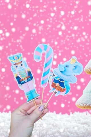 Pembeli Kurşun Askerler Nutcracker Yılbaşı Yeni Yıl Kürdan Süsleri Cupcake Süsleri Lüks Büyük Boy 10lu Paket