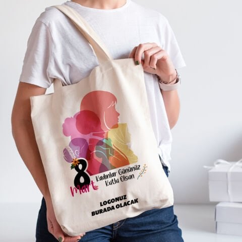 Renkli Kadınlar 8 Mart Hediyesi Kol Çantası