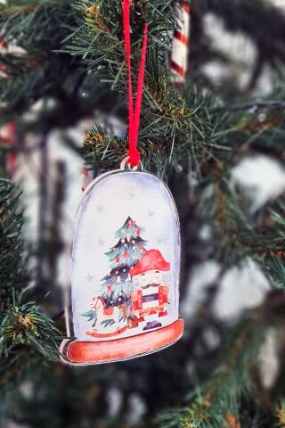 Kurşunasker Detaylı Sevimli Şık Yılbaşı Ağacı Süsü