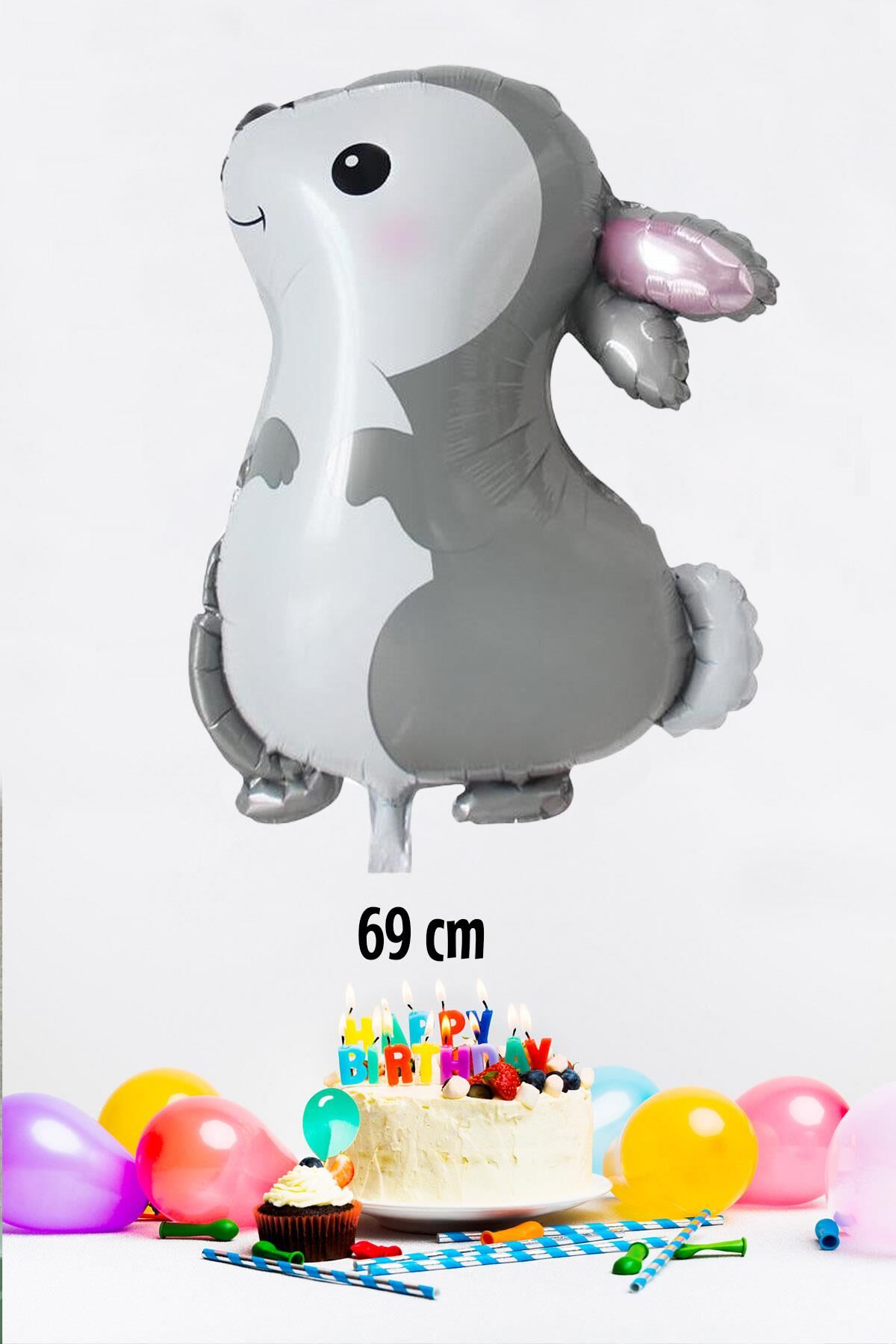 Sevimli Tavşan Folyo Balon 69cm