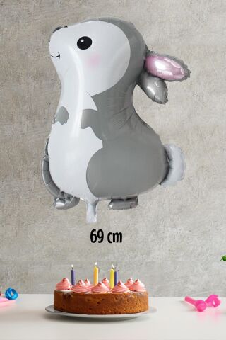 Sevimli Tavşan Folyo Balon 69cm