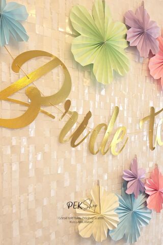 Çiçekli Bride To Be Duvar Süsleme Seti Bride Partisi Süs Seti
