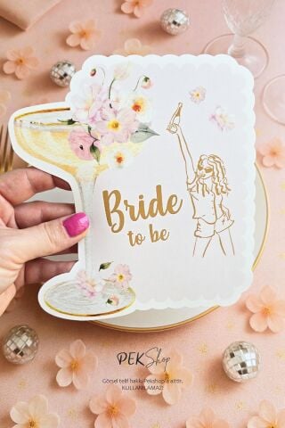 Çiçekli Bride Konsept Bride To Be Masa Kartı Bride Masa Süsleri 4lü
