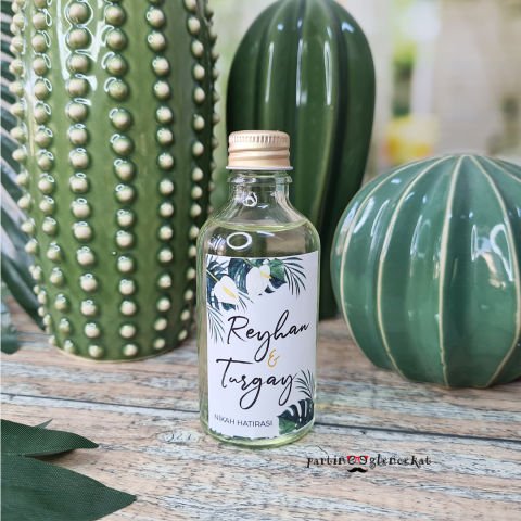 Monstera Zambak Konsept Kolonya Hediyelik Sadece Cam Şişe