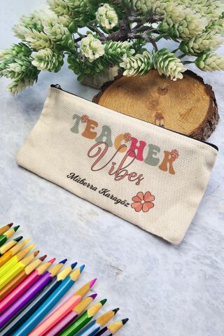 Öğretmenler Günü Hediyesi İsimli Kalemlik Teacher Vibes