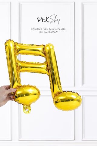 2li Gold Nota Şekilli Folyo Balon Altın