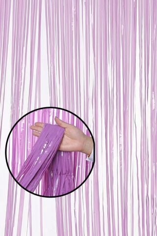 Lila Fon Perdesi 100x200 cm Arka Fon Kapı Perde Lila Renk