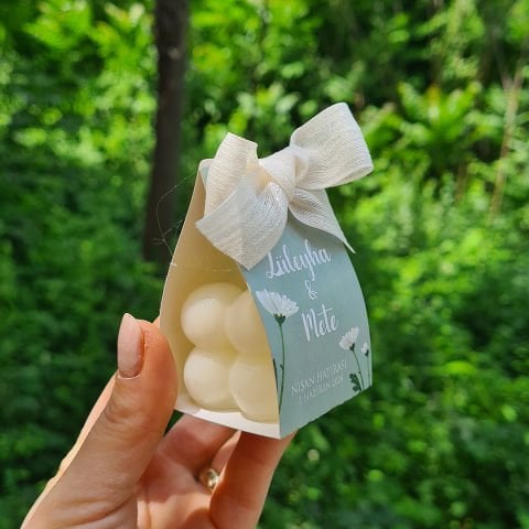 Retro Green Konsept Özel Kesim Kutulu Bubble Mum Hediyelik