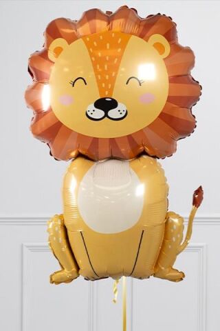 Sevimli Aslan Büyük Folyo Balon Safari Temalı Doğum Günü Balonları 100cm