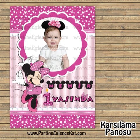 Karşılama Panosu - Minie Mouse Konsept